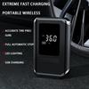 Digital display air pump, handheld self-pushing electric mini tire pump, handheld wireless digital display charging pump