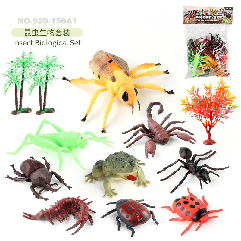 Miniature Assorted Pvc Insect Models Set Including Frogs Ants And Bees For Playtime