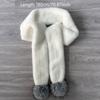 Soft Plush Pom Pom Scarf Faux Fur Neck Warmer New Plush Scarf  Women