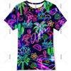 Neon Hip Hop Kat T-shirt Voor Mannen Carnavalsfeest Ronde Hals Korte Mouw T-shirts Hip Hop Straat 2025 Zomer Trend Sterren Ruimte Tee