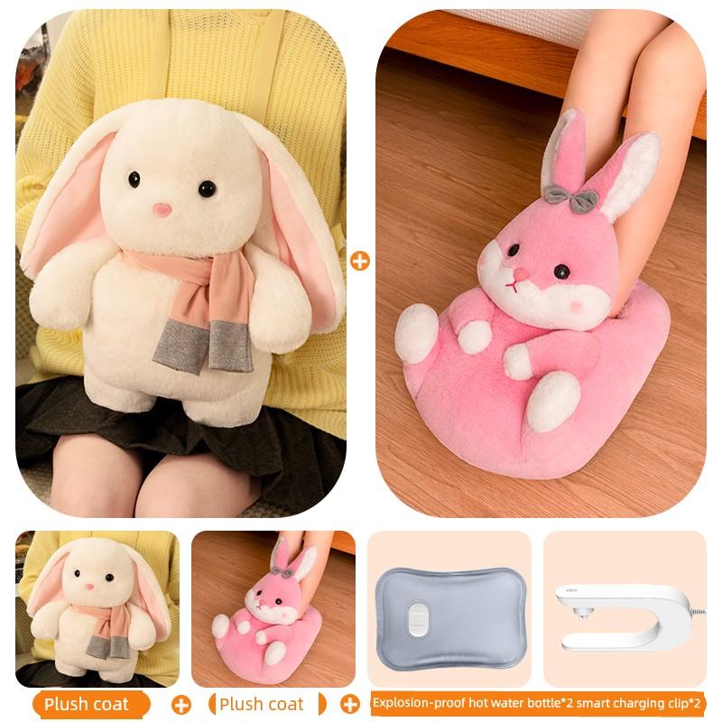 Fruit Capibara Rechargeable Hand Warmer, Removable and Washable, National Standard Explosion-Proof Electric Hot Water Bottle, Plush Toy, Pillow, Doll