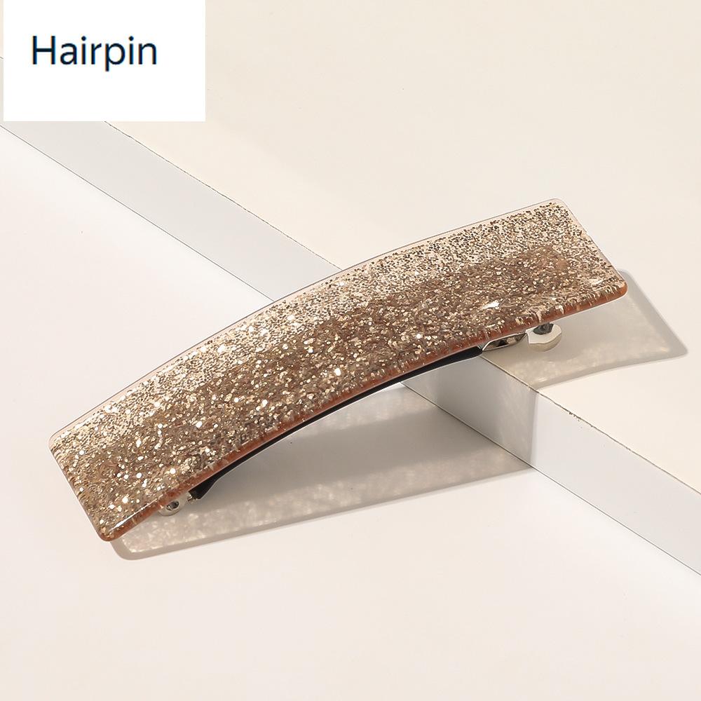 Acetate Square Hair Claw Spring Loaded Hair Clip for Women Messy Bun Forest Vintage Hair Accessory