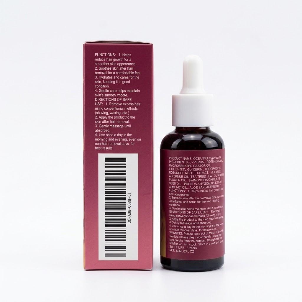 Olej z Cyperus Rotundus – Čistě přírodní formule pro odstranění chloupků pro hladkou pokožku & Inhibitor růstu vlasů (60 ml / 2 fl oz)