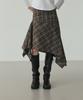 Linte Diagonal Bias Check Skirt Brown