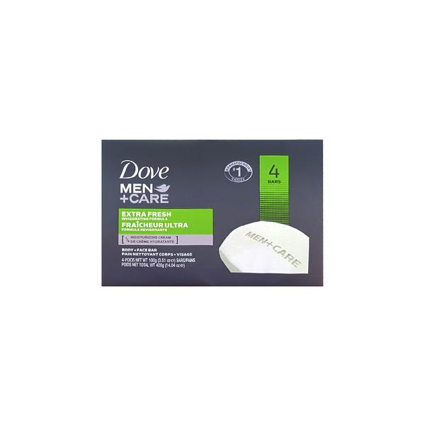Dove Men Plus Care Extra Fresh Bar All-in-One Beauty Bar 100g x 4
