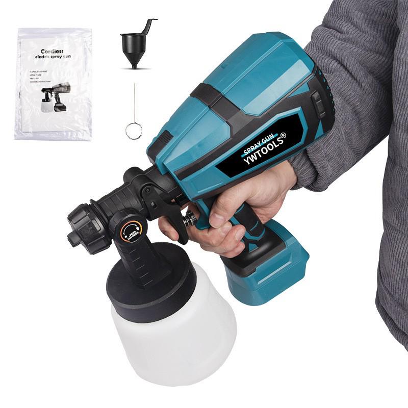 21V Rechargeable Lithium Battery Wireless Paint Sprayer – Portable Electric Spray Gun for Latex Paint