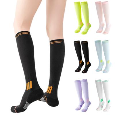 Women's Spring And Summer Knee-High Functional Compression Socks For Skippinged Rope, Aerobics And Pressure Sports