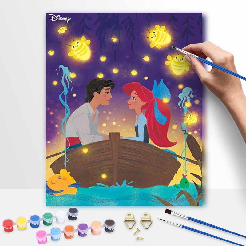 Disney Little Mermaid DIY Digital Oil Painting Coloring Handpainted Handpainted Filling Home Decoration Gift for Couple Art Decor
