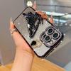 Applicable to iPhone17Promax mobile phone case 14-side drill quicksand butterfly holder Apple 16 protective case 15 bracelet