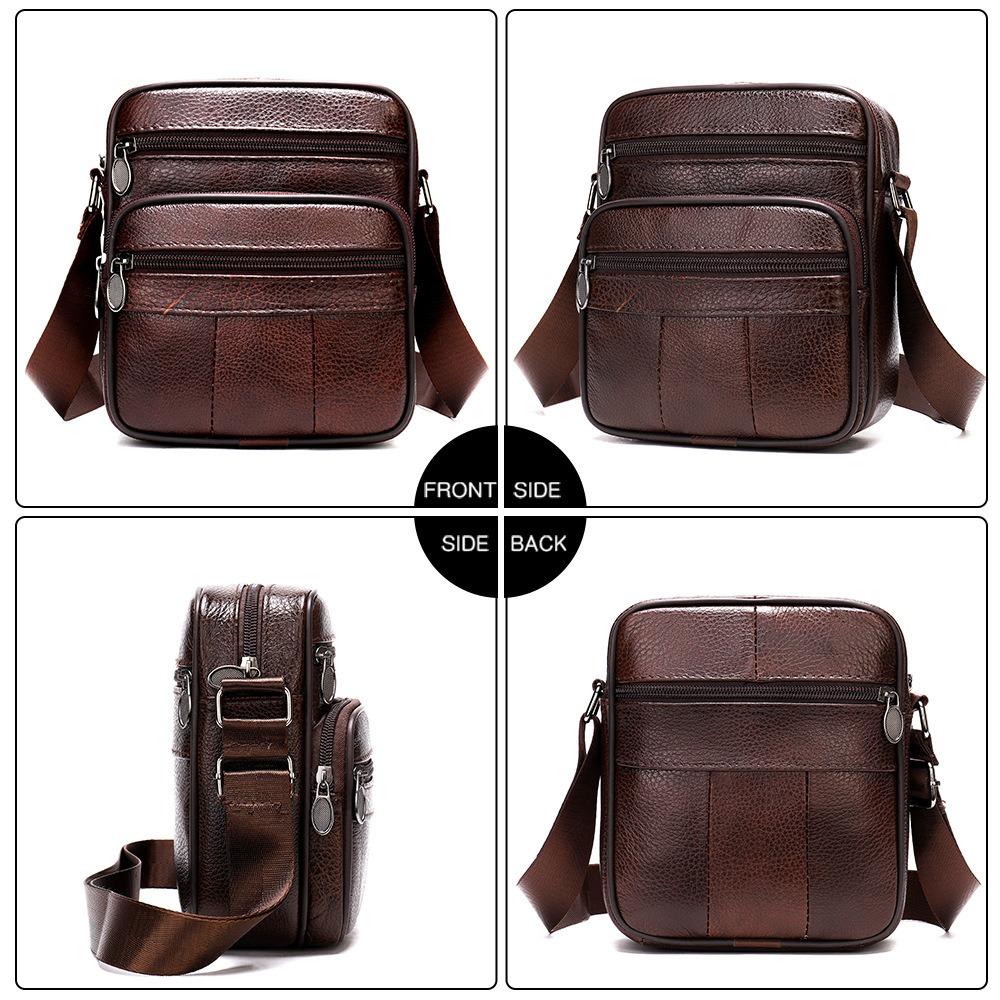 Leather Shoulder Bag Messenger Bag for Men 16*5*19cm