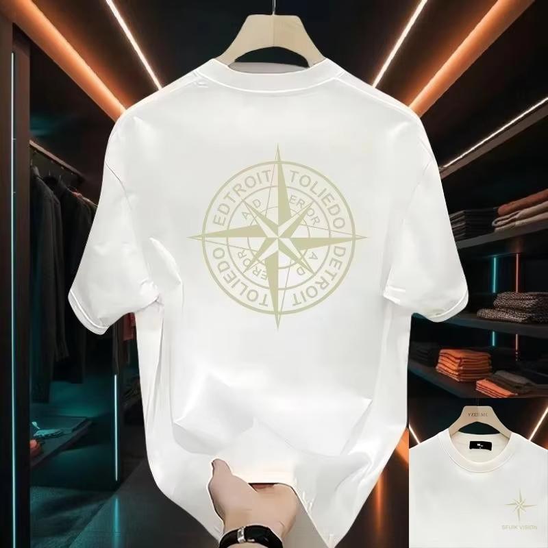 2026 New Highquality Unisexs Summer New Thick Cotton Tshirt with Printed Design Stylish Breathable and Sweatabsorbing