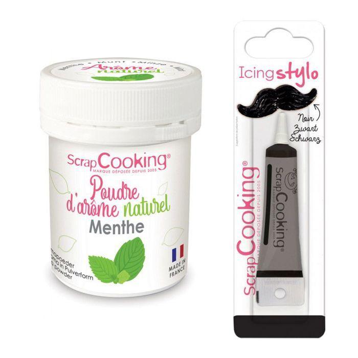Natural Food Flavor Mint + Black Icing Pen