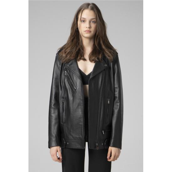 

Женские пальто Wm020 Женские пальто из натуральной кожи с меховым воротником