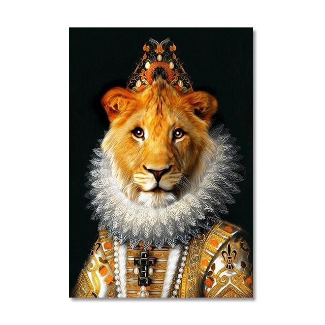 

Винтажный фламинго лев панда олень пантера тигр холст картина портрет животного печать плаката ренессанс настенная картина домашний декор без рамки 21*30cm No Frame