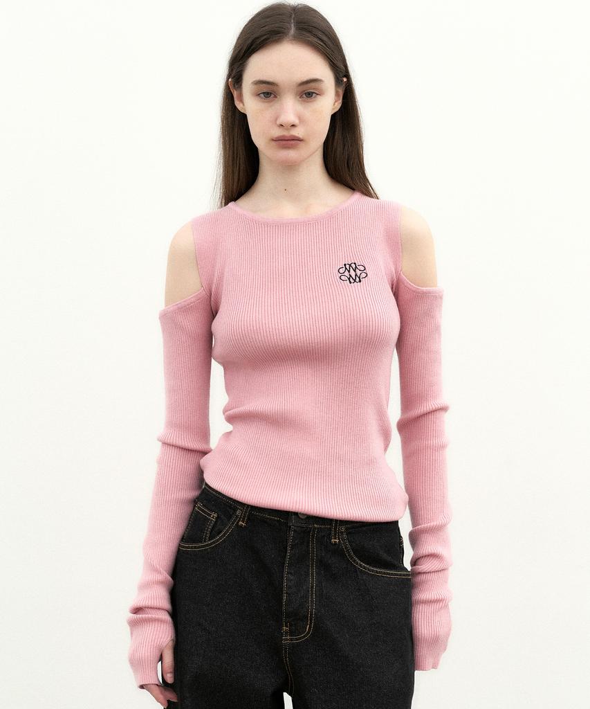 Nigaennikol Nicole Warmer Ribbed Off Shoulder Knit_6 Color