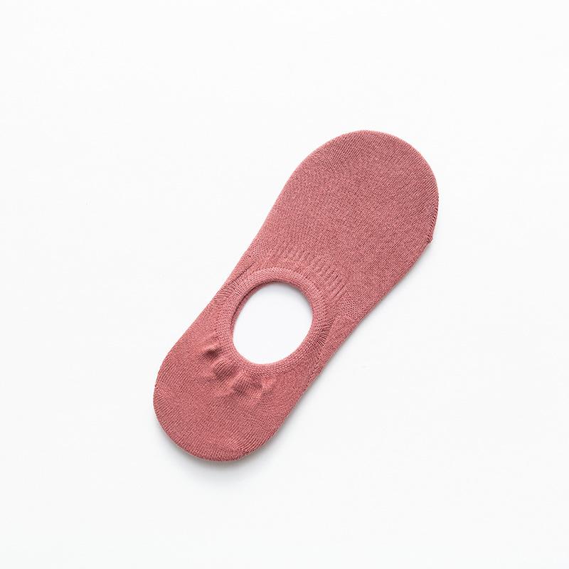 Female Spring and Summer Thin Solid Color Silicone Non Slip Non Fall with Shallow Mouth Invisible Socks