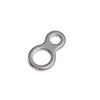 10Pcs Stainless Steel Jigging Rings Swivels Double 8 Hook Connect Rings  Sea Fishing