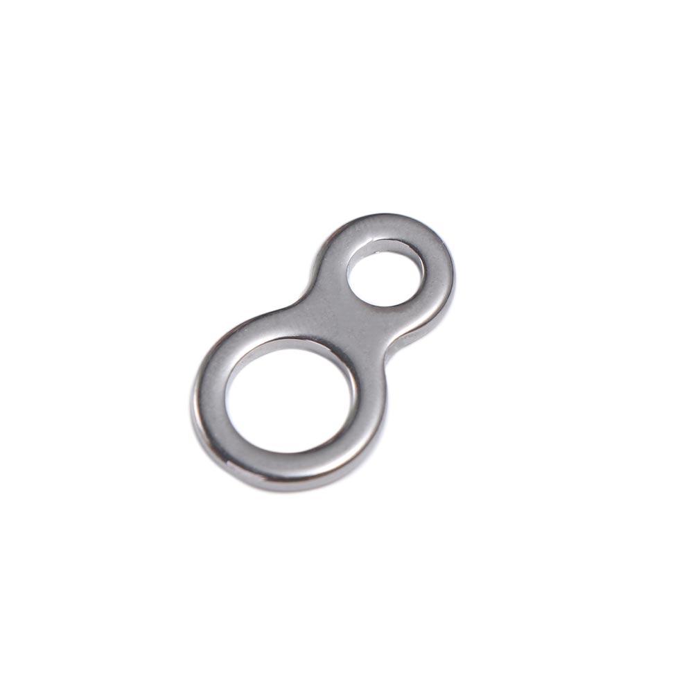 10Pcs Stainless Steel Jigging Rings Swivels Double 8 Hook Connect Rings  Sea Fishing