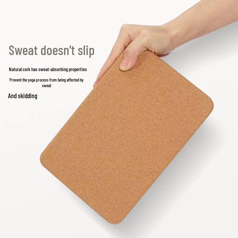 Cork Yoga Brick: Fitness & Dance Support Tool 22.5x15x7.5 cm