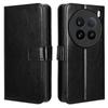 For vivo X100 Ultra 5G Protective Case Leather Wallet Phone Cover Crazy Horse Texture