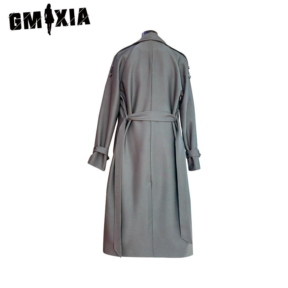 GMXIA Damen Vintage Casual Solid Color Print Frühling Herbst Langarm Polokragen Jacken & Mäntel