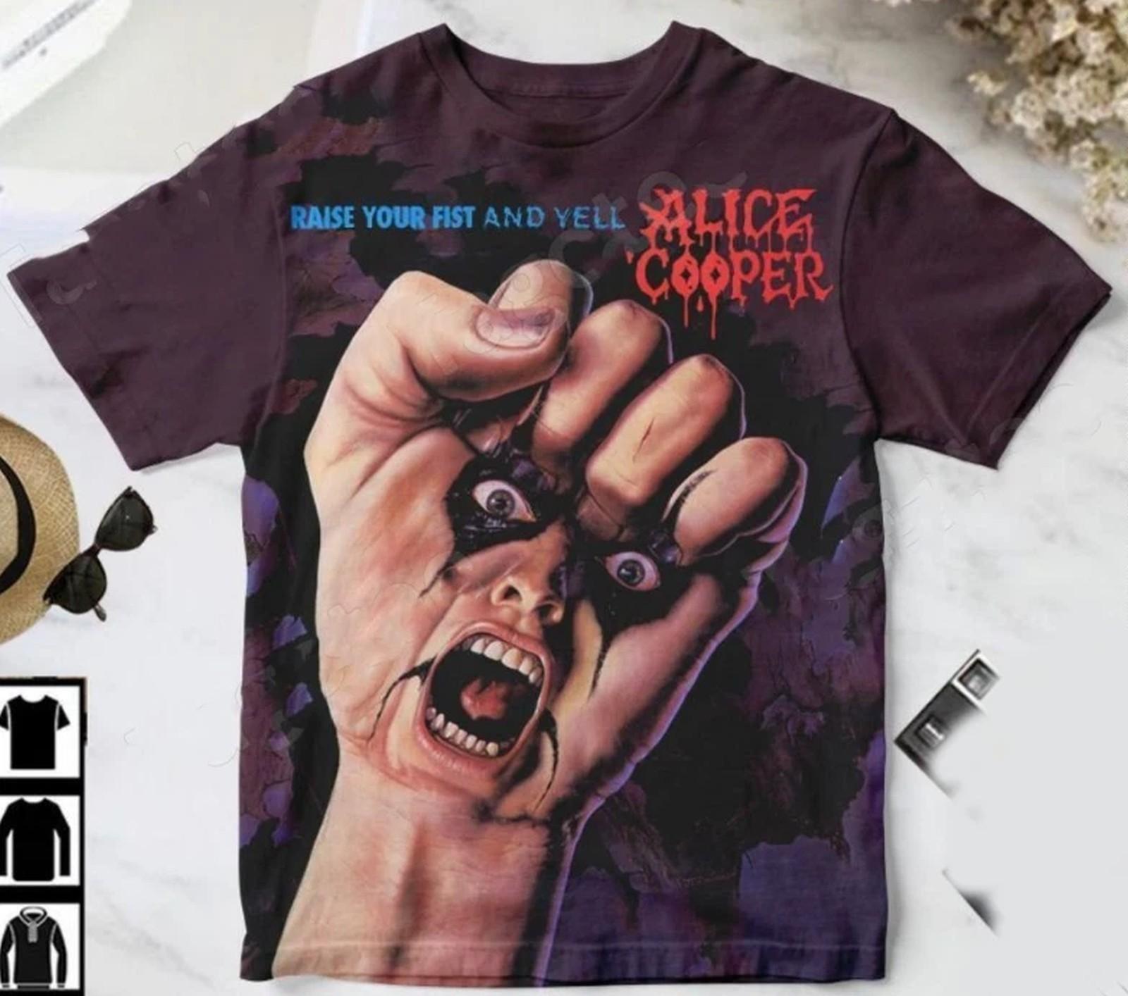 Alice Cooper Raise Your Fist And Yell Album Cover AOP 3D T-Shirt L