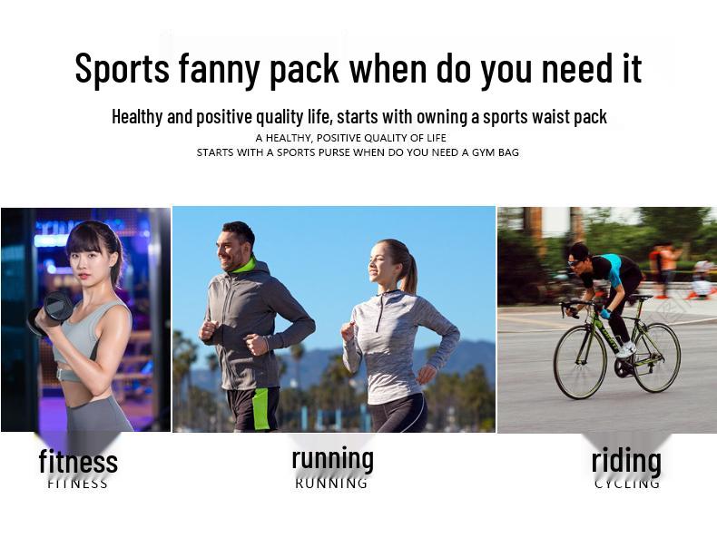 Unisex Large Capacity Elastic Running Waist Belt - Double Layer, Invisible Phone Storage for Marathon & Fitness