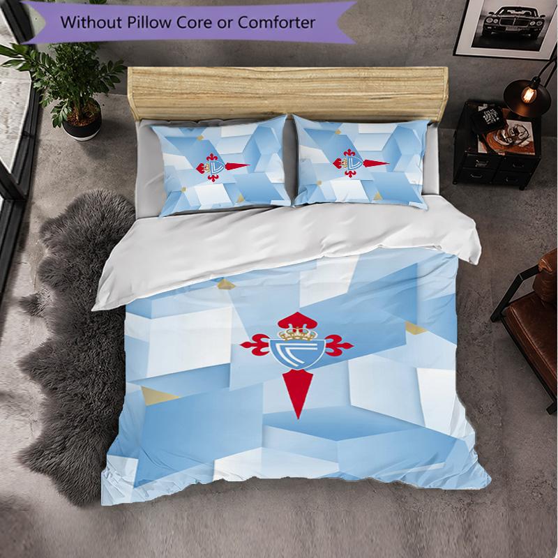 Celta Vigo FC Themed Bedding 3Pcs Duvet Cover Set Decorative Bed Linen For Teen Room Home Decoration