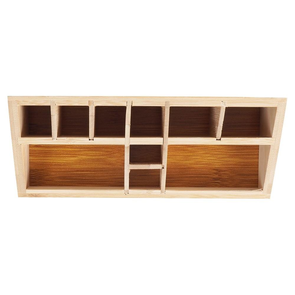 Bamboo Organizer Box Cosmetic Container Makeup Accessories
