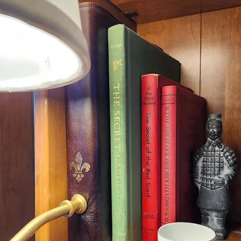 The Classic Literary Lamp Vintage Book Design Table Lamp Vintage Book-Style Table Lamp With Linen Shade Unique Decorative Lamp