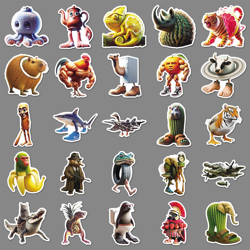 50 Shanhaijing Graffiti Stickers Decorative Water Cup Computer Tablet Suitcase Stickers