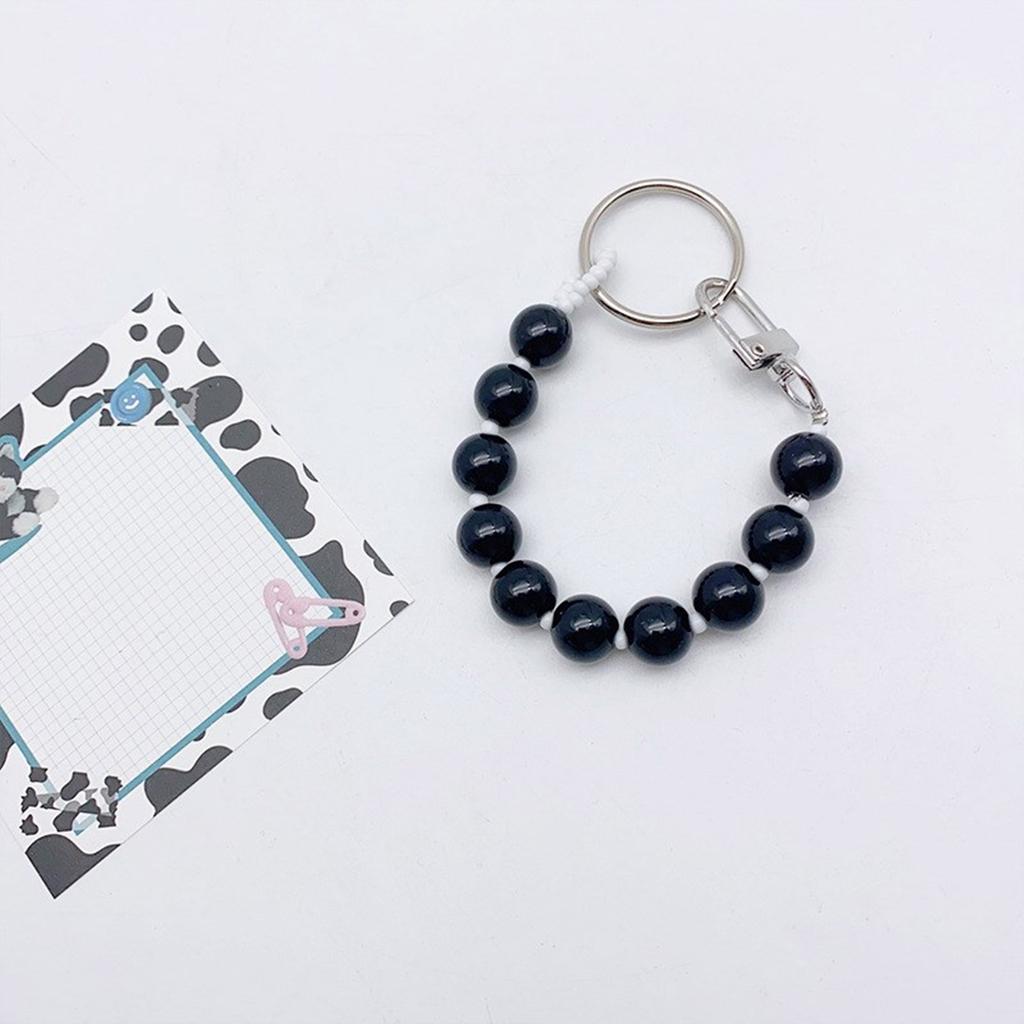 Eye Catching Colorful Beaded Pendant Vibrant Phone Charm Keychain Keyring Decoration Accessory for Personalized Style