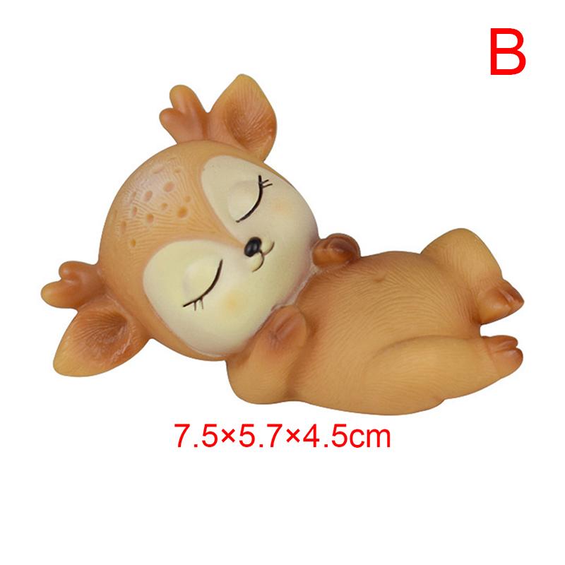Cute Sleeping Baby Deer Cake Dessert Fondant Cartoon Decoration Tools Diy
