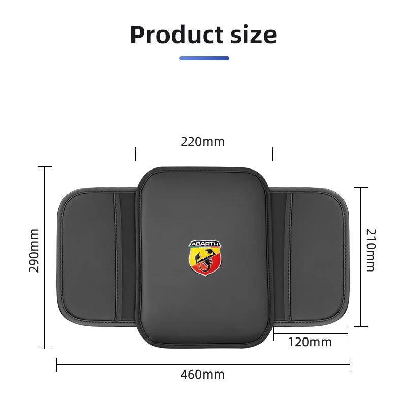 GJIFK1 Car Armrest Box Mat Stowing Tidying Cushion Protective Pad For Fiat Abarth 595 Abarth 500 Abarth 124 Spider Car Accessories