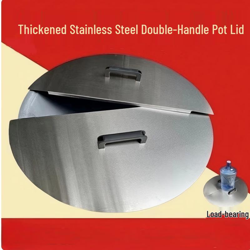 Yuzhou 80cm Thickened Stainless Steel Double-Opening Pot Lid