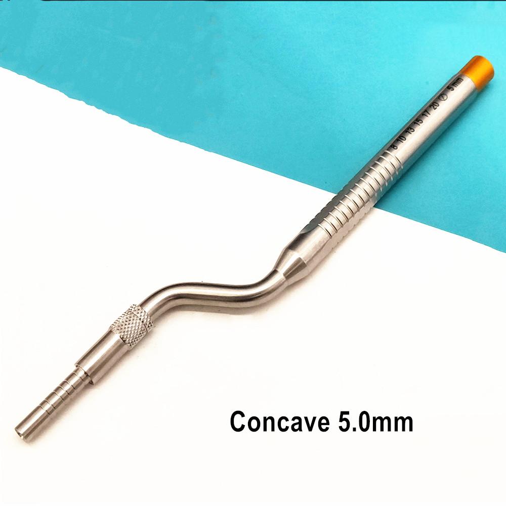 Outil d'ostéotome d'implant dentaire, outil de levage de Sinus dentaire, pointe courbée, poussoir de laboratoire dentaire, outils de dentiste