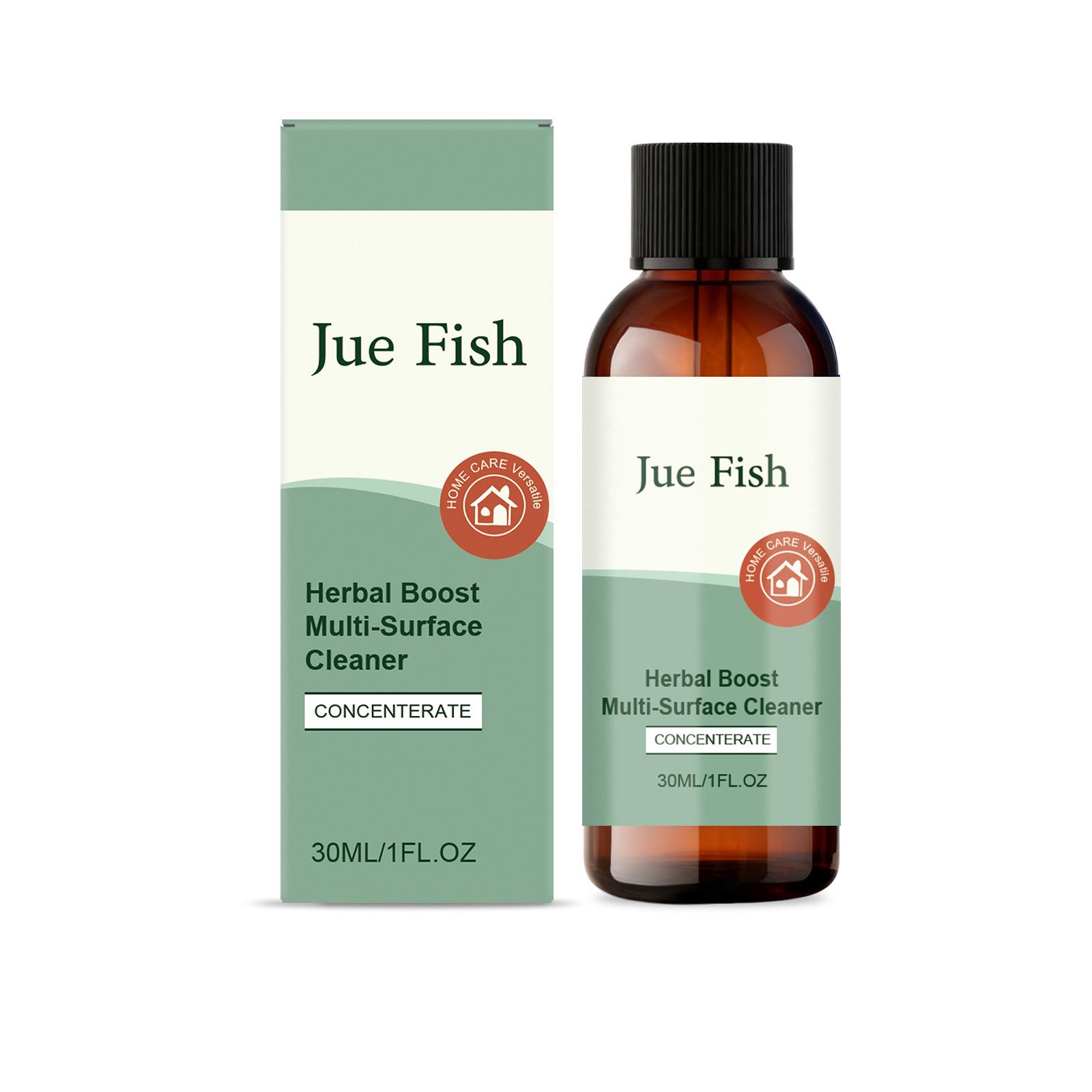 

JUE FISH Multi-Purpose Cleaner for Kitchen & Bathroom Surfaces, Oil & Stain Removal.