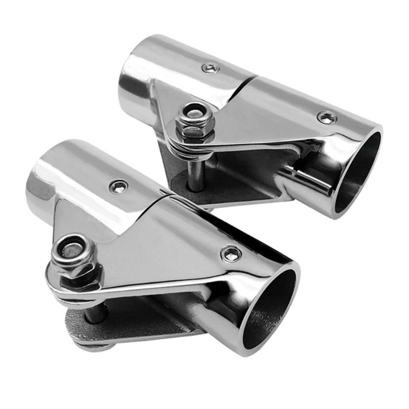 Heavy Duty Stainless Folding Rotating Pipe Joint Adapter Coupling Connector for Yacht Hardware Marine Sunshades Support
