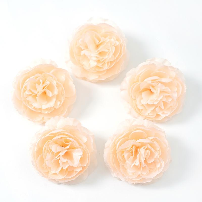 5/10Pcs 7.5cm Silk Peony Artificial Flowers Heads for Home Party Wedding Decor Accessories Garden Crafts Manual Christmas Wreath
