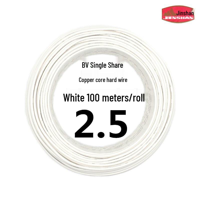 Jinshan 2.5 Sq Mm Copper Core BV1.5/4/6 Single-Strand Flame Retardant Cable