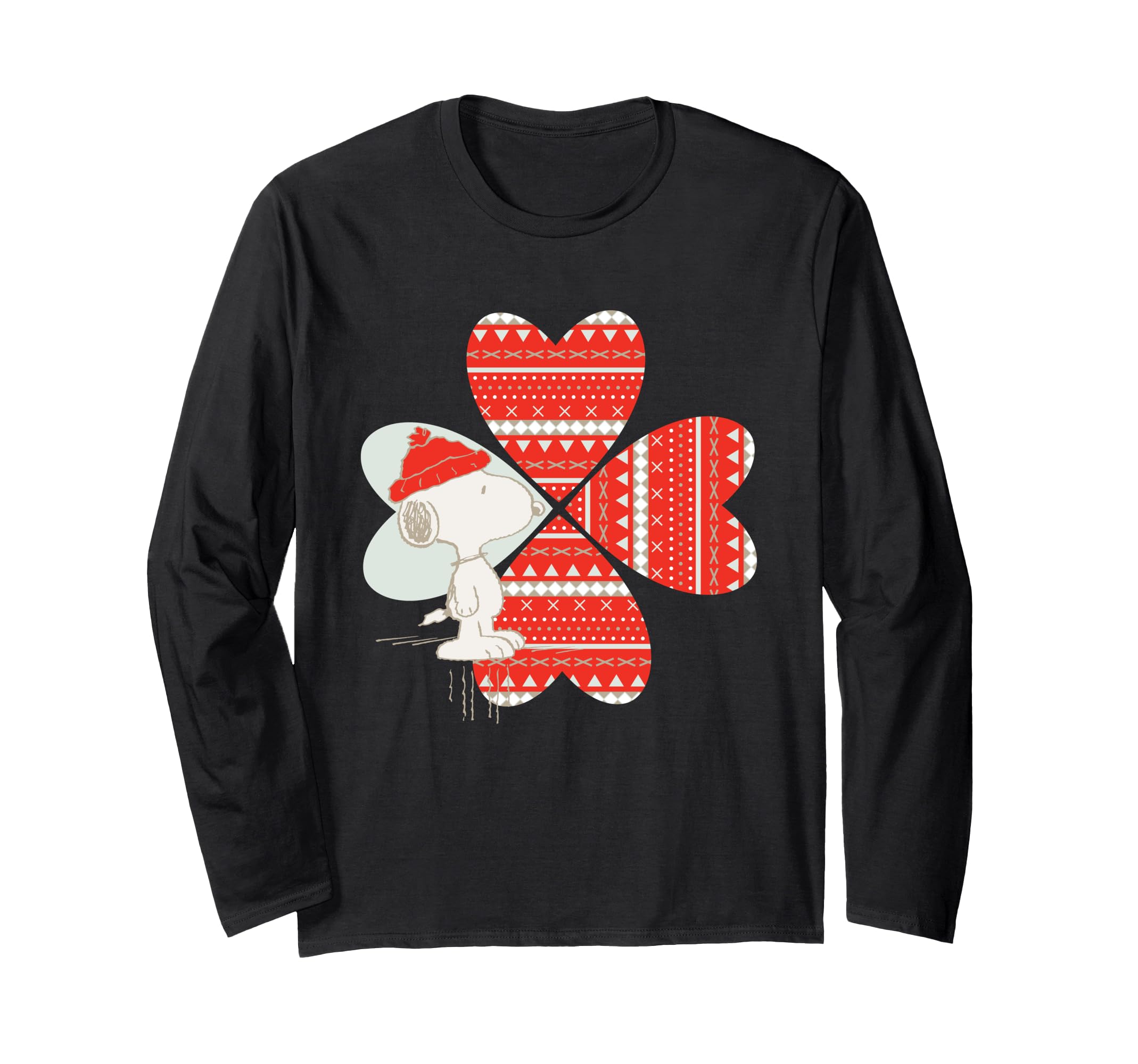 

PEANUTS Snoopy Red Hat Long Sleeve T-Shirt чёрный