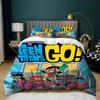 Catroon Teen Titans Go Housse de couette Ensemble de literie Enfants Garçon Fille Décoration de chambre à coucher Ensemble 2/3 pièces Simple Double Grandes Tailles Cadeau