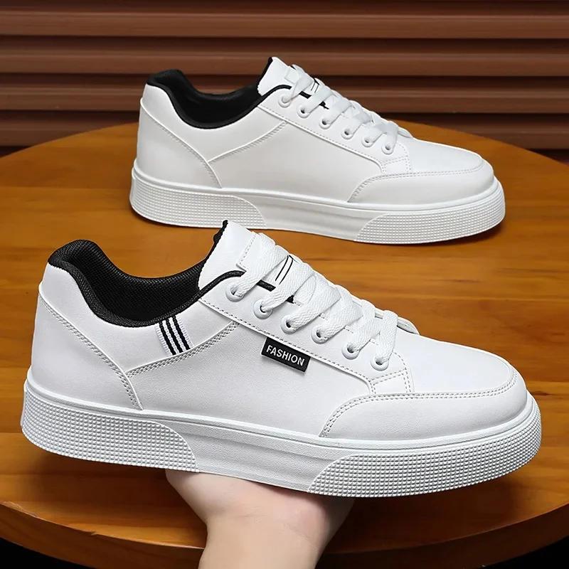

Spring 2025 Men s Fashionable Versatile White Sneakers Large Size Casual Shoes Trendy Flat Heel Cement Ground Wear Resistant 48