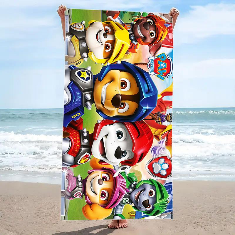 Paw Dogs Print Beach Towel, Large Soft Quick Dry Towel for Beach Camping Swimming