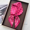 Lady Dot Print Scarf Silk Feeling Square Neckerchief Bandana Women Shawl Scarves Wrap Head Kerchief Hair Band Ties