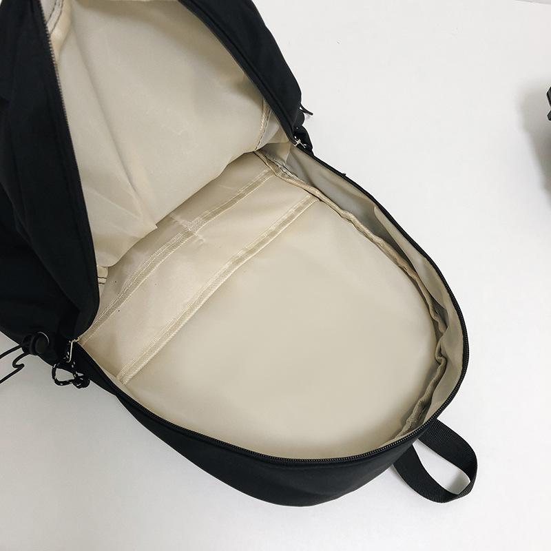 Simple Nylon Backpack for Students Large Capacity School Bag for High School College