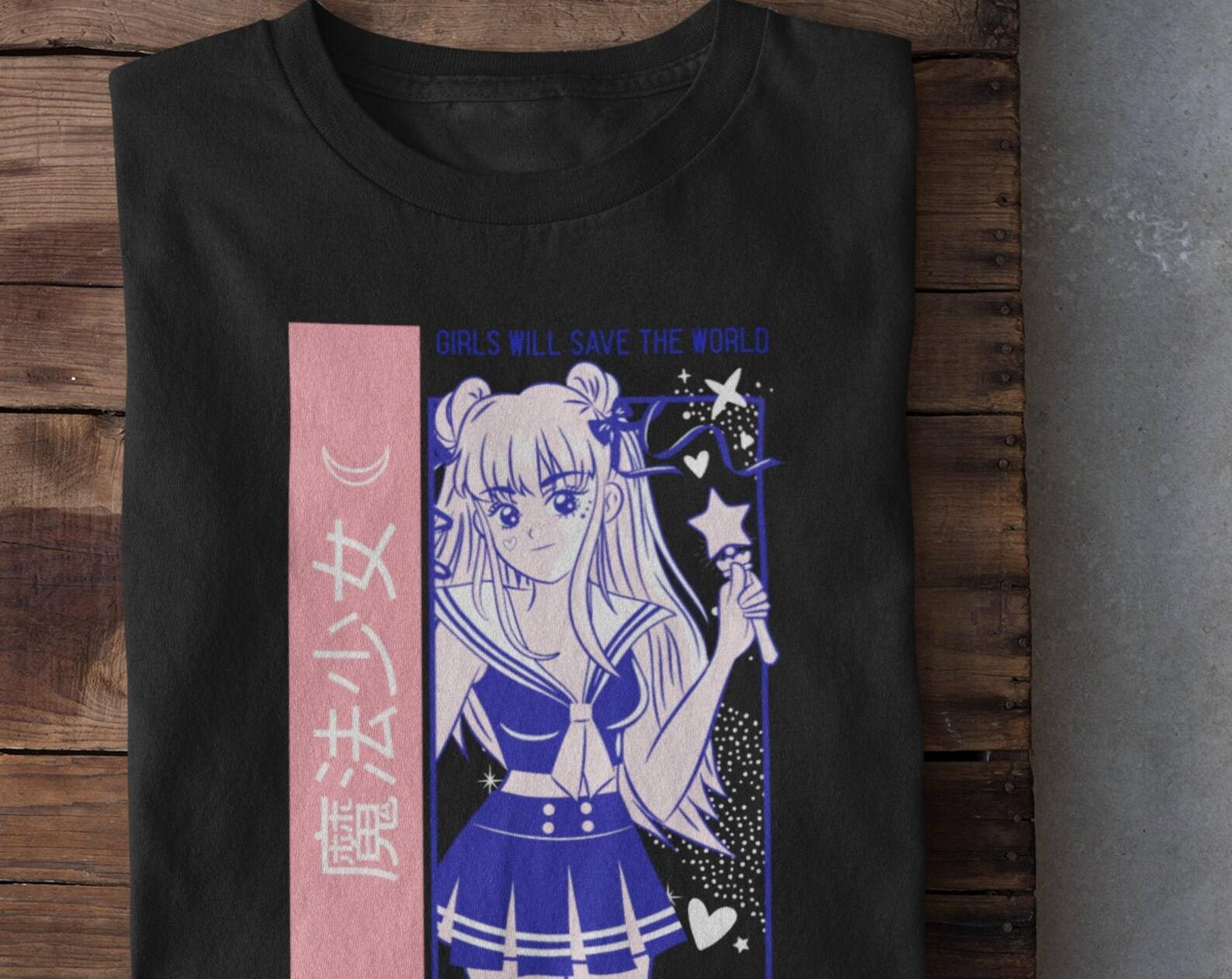 Japan Anime Manga Girl T shirt / Manga Illustration / Dragon / Japanese Comics / Kawaii / 4 4XL