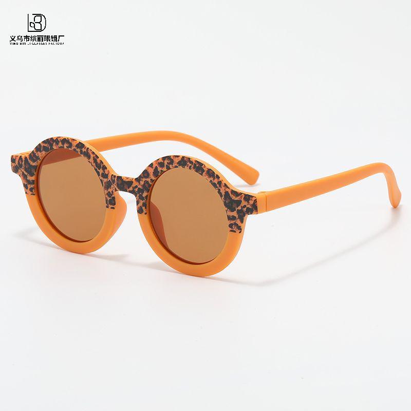 Children'S Sunglasses Boys And Girls Retro Round Frame Sunglasses Fashionable Children'S Uv-Proof Sunshades Trendy Baby Glasses