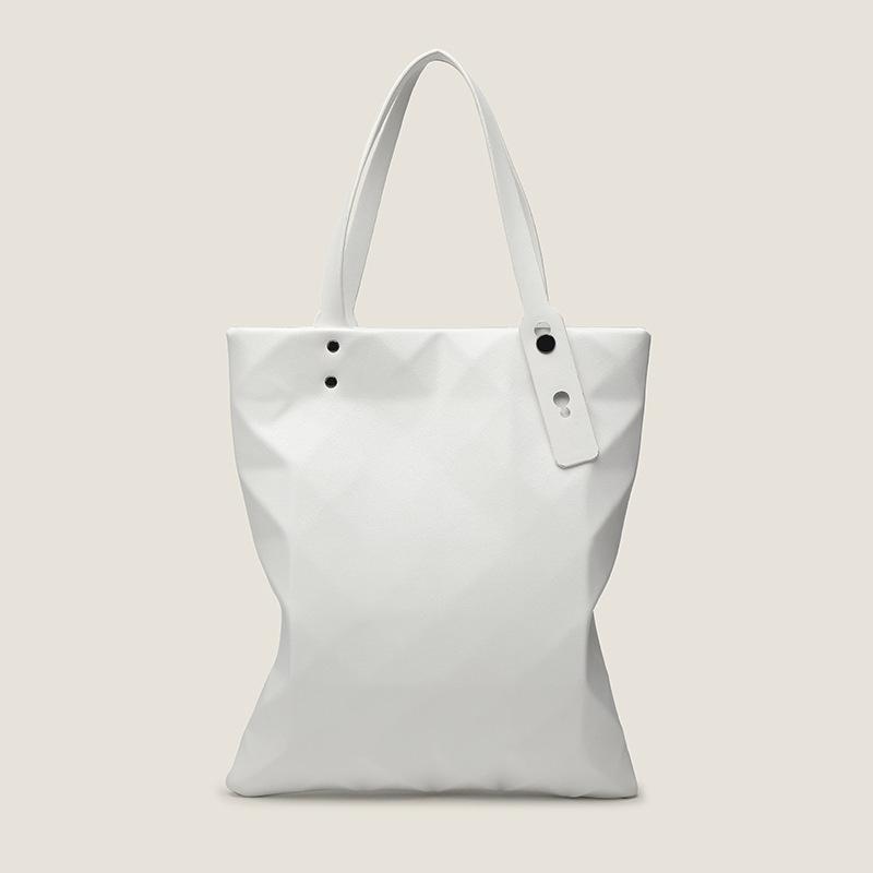 

Shoulder Bagsnewest High Capacity Summer Laser Geometric Tote Bag Fashionable Folding Rhombus Rhombus Bucket Bag Handbag