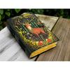 Handmade Deer Antler Rustic Leather Journal – Blank Spell Book, Grimoire Gift